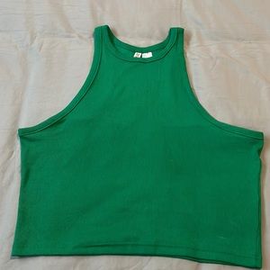 Green crop top